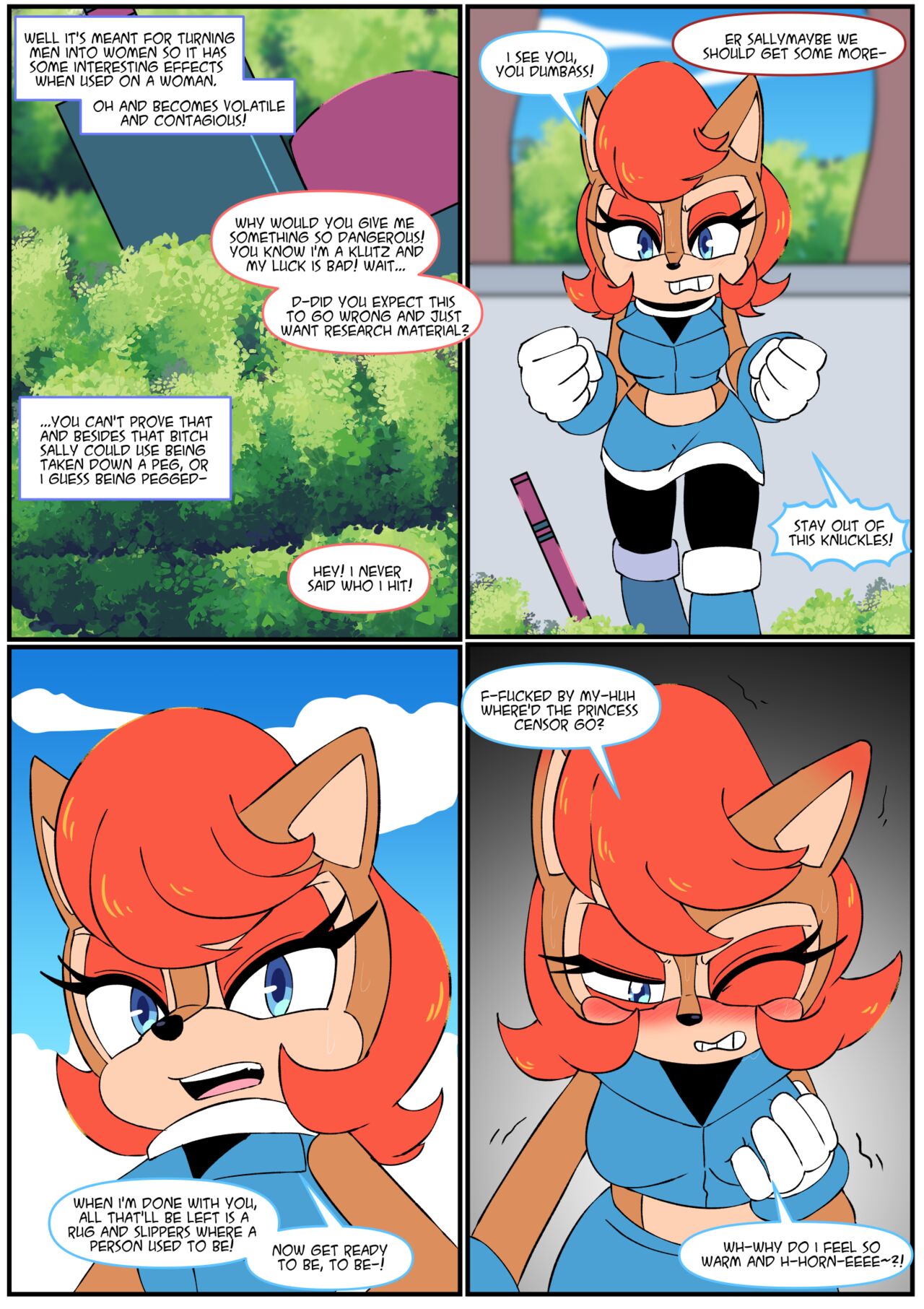 Gotta Girl Fast #5: Sally & Knuckles page 4 full