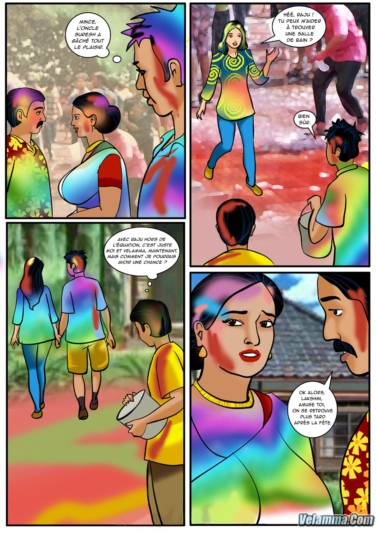 Velamma - 008 - Holi - Le festival de la couleur et... page 10 full