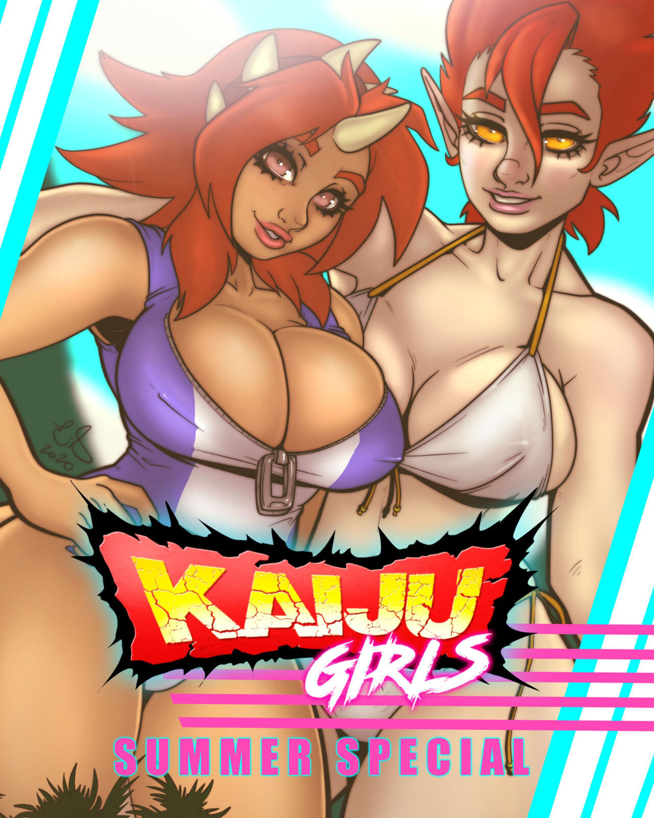 Kaiju Girls Summer Special page 1 full