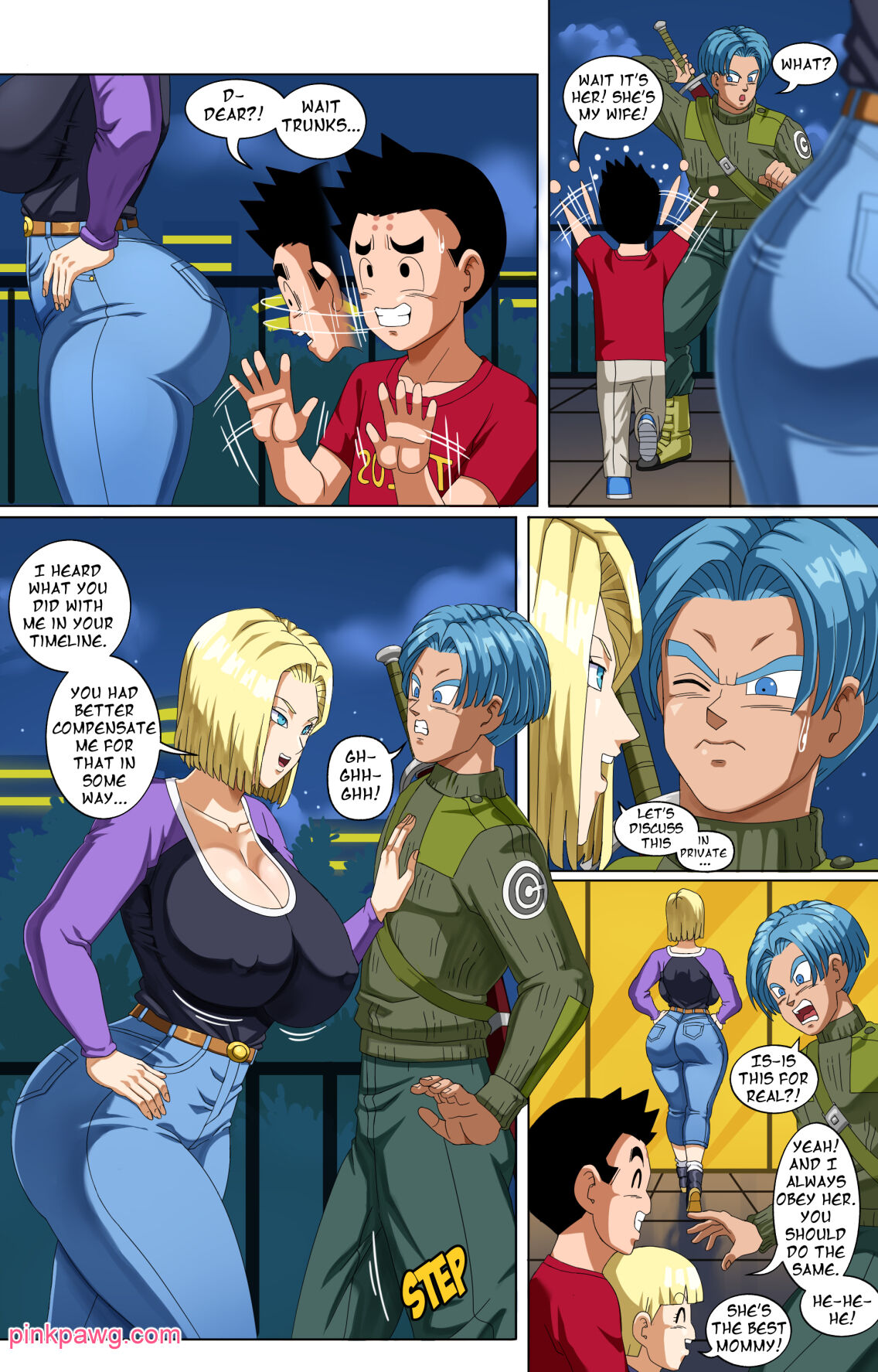 Android 18 and Trunks page 2 full