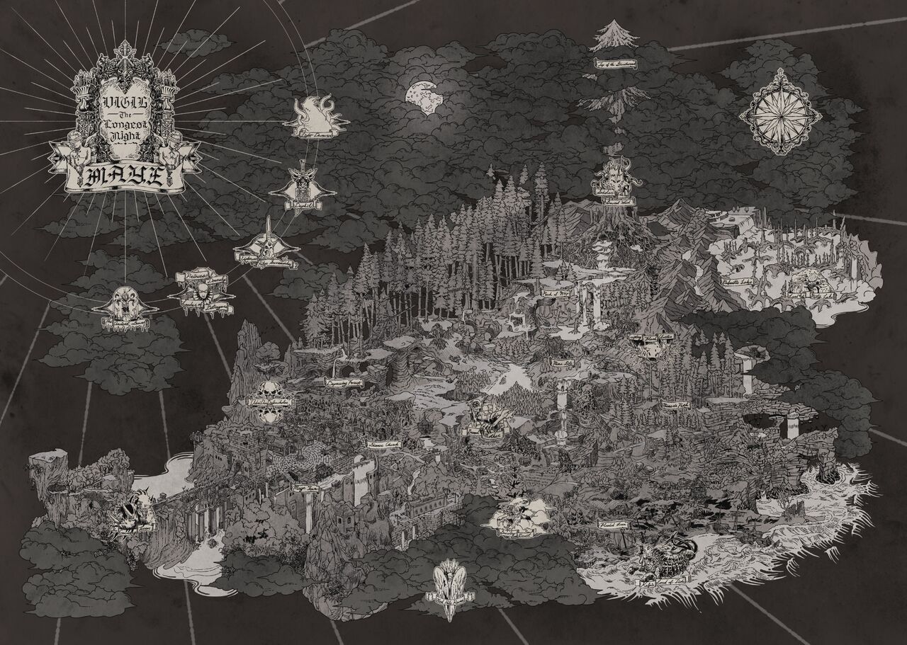 Vigil The Longest Night Artbook and Map page 1 full