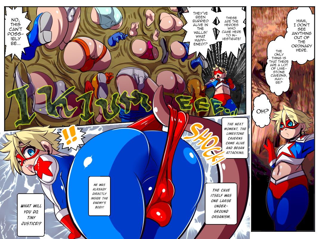 TINY JUSTICE ~Tansaku! Shotagui Shokushu Doukutsu~ page 2 full