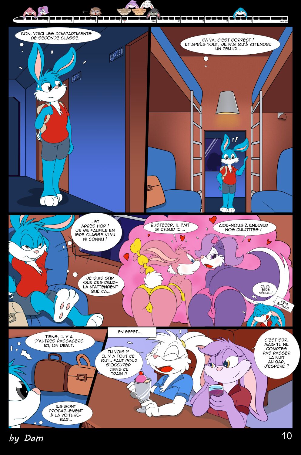 Toons on a train - french page 10 full