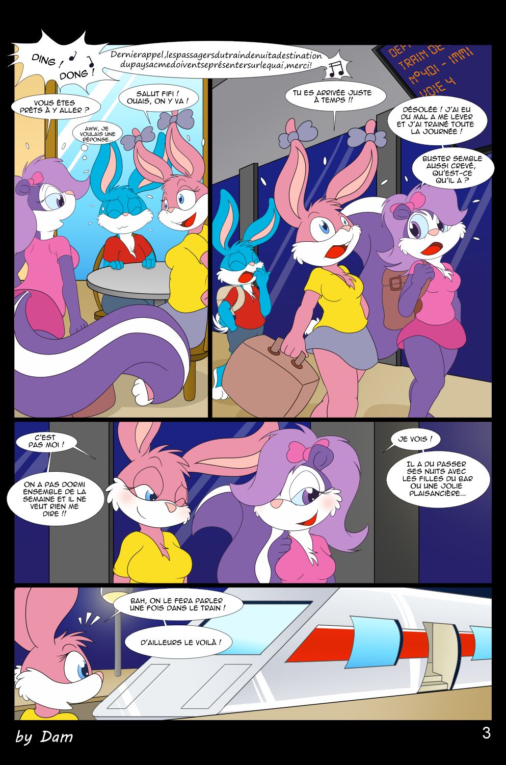 Toons on a train - french page 3 full