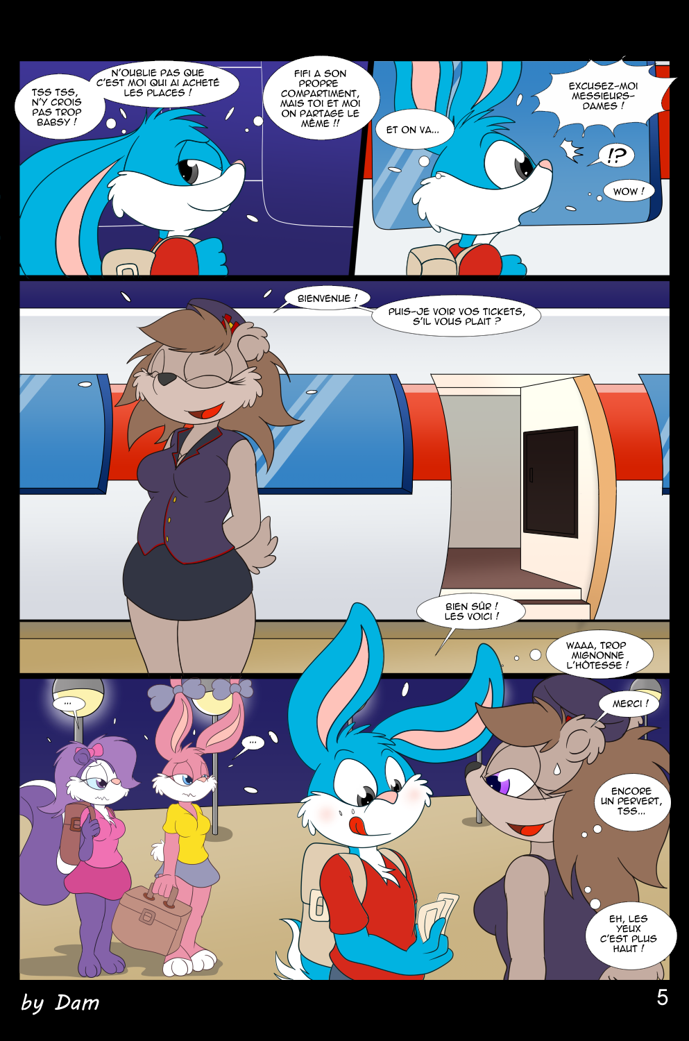 Toons on a train - french page 5 full