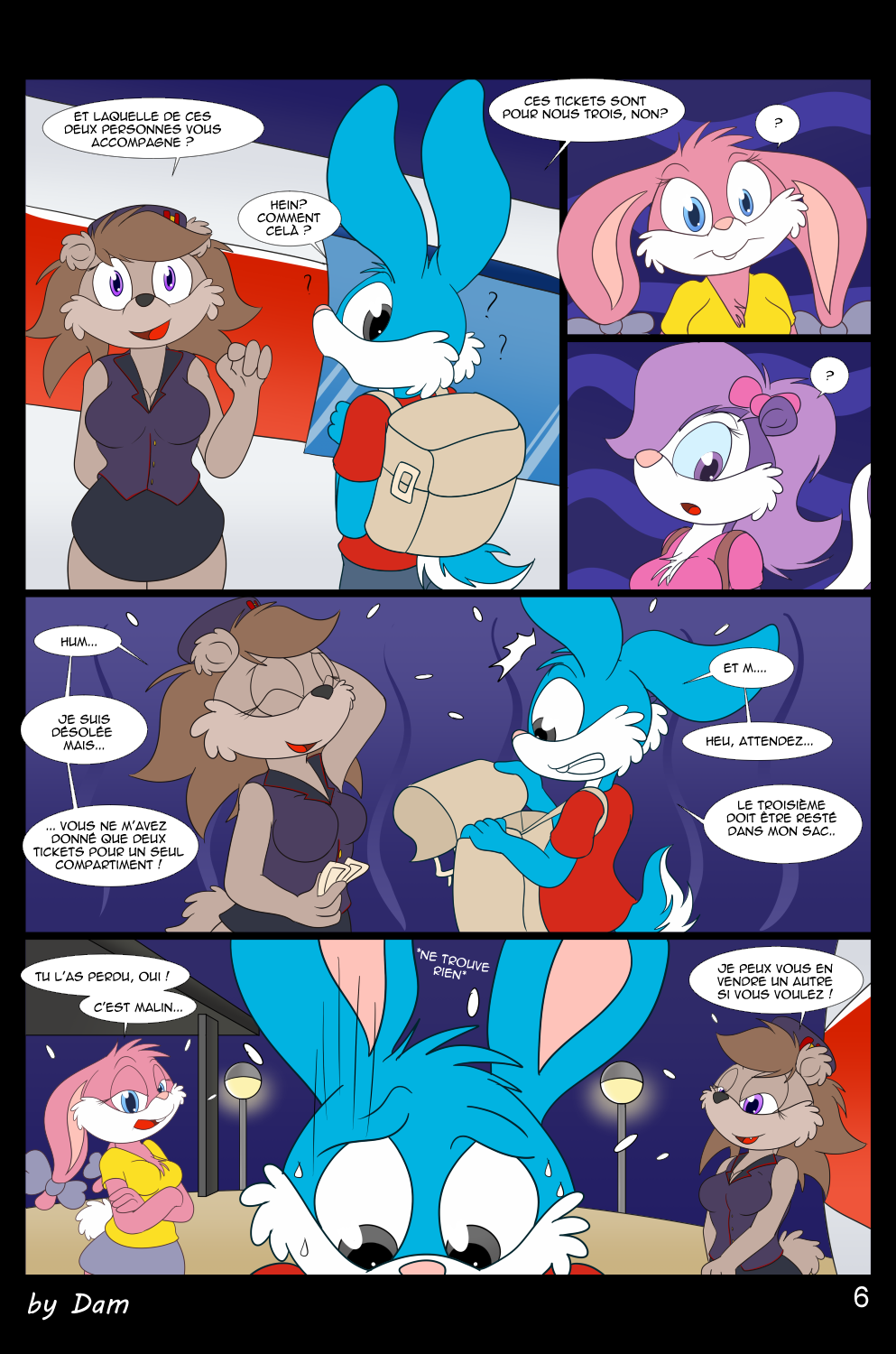 Toons on a train - french page 6 full