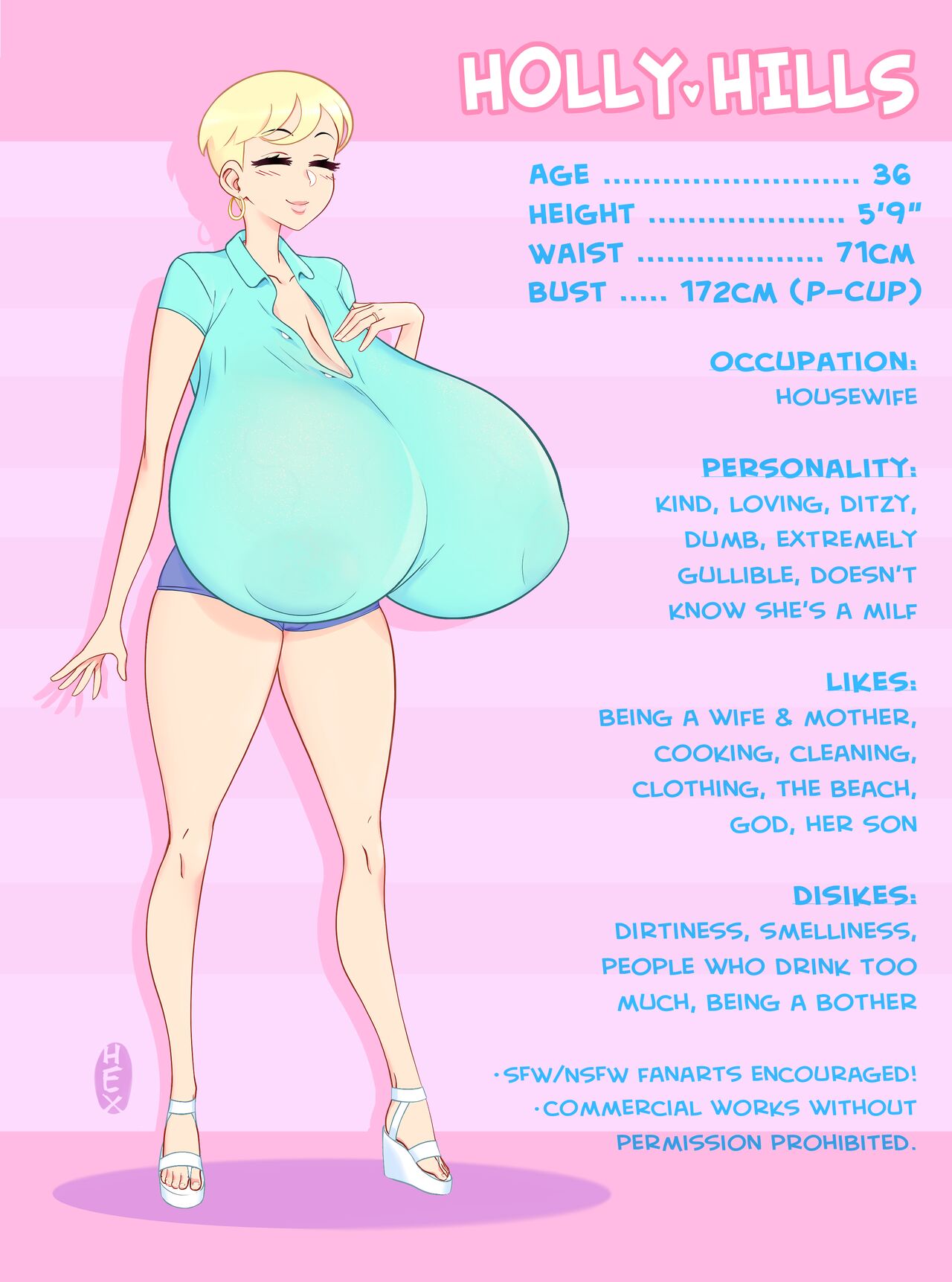 Holly Hills Character Sheet page 1 full