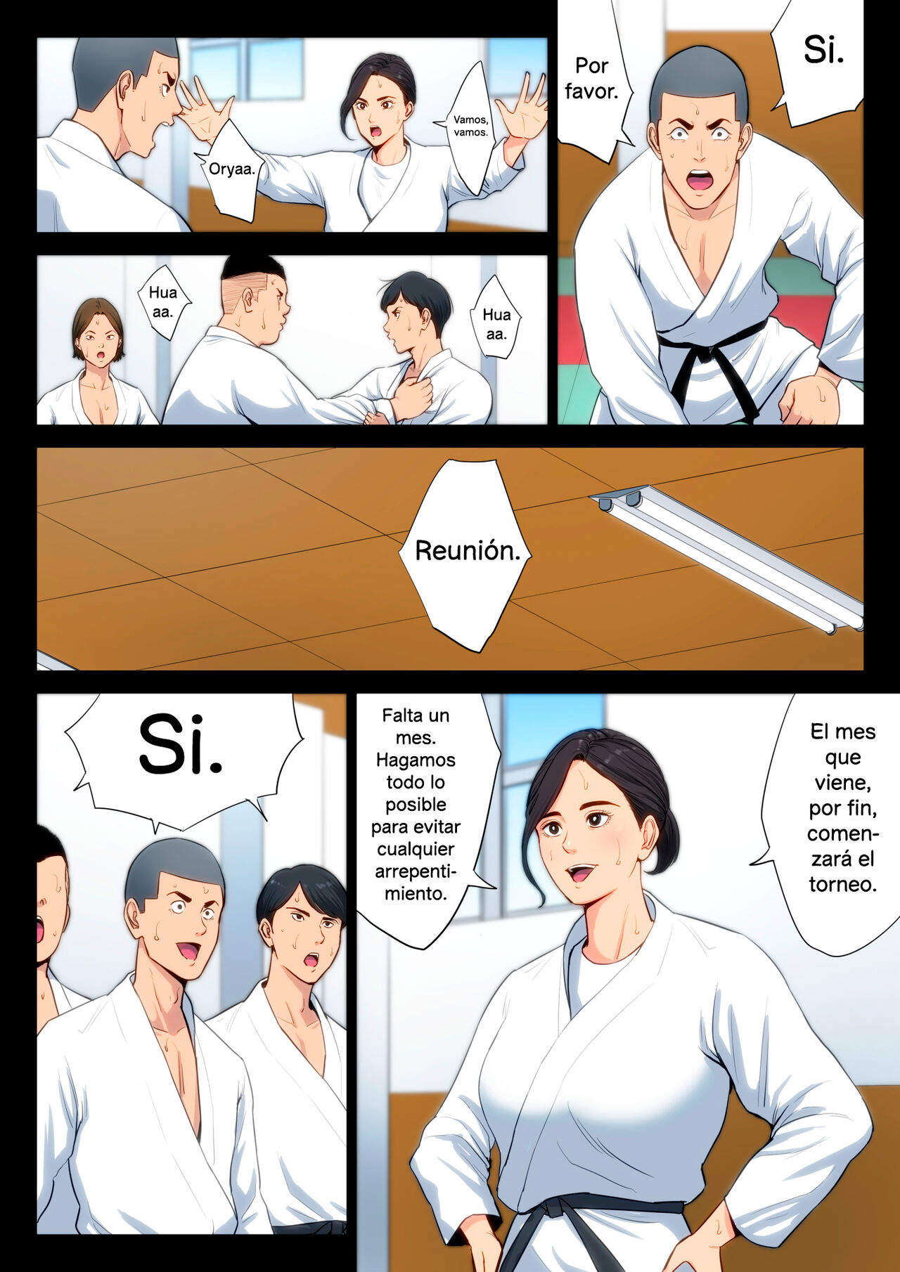 Juudoubu Komon no Onna Kyoushi ga Tsumihoroboshi no Tame ni Buin-tachi ni Mawasareru Hanashi. | La historia de una asesora de un club de judo que es llamada por los miembros de su club para expiar sus pecados. page 3 full