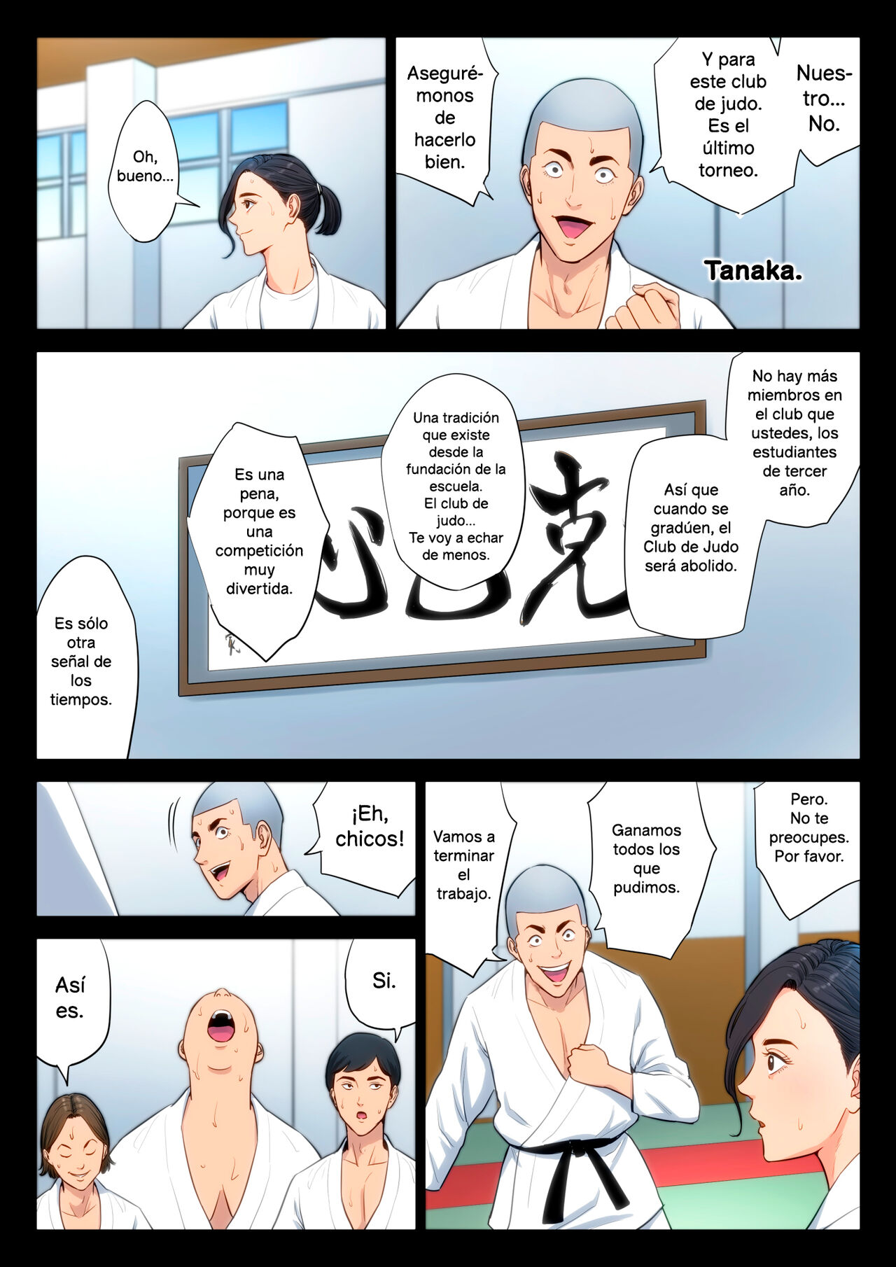 Juudoubu Komon no Onna Kyoushi ga Tsumihoroboshi no Tame ni Buin-tachi ni Mawasareru Hanashi. | La historia de una asesora de un club de judo que es llamada por los miembros de su club para expiar sus pecados. page 4 full