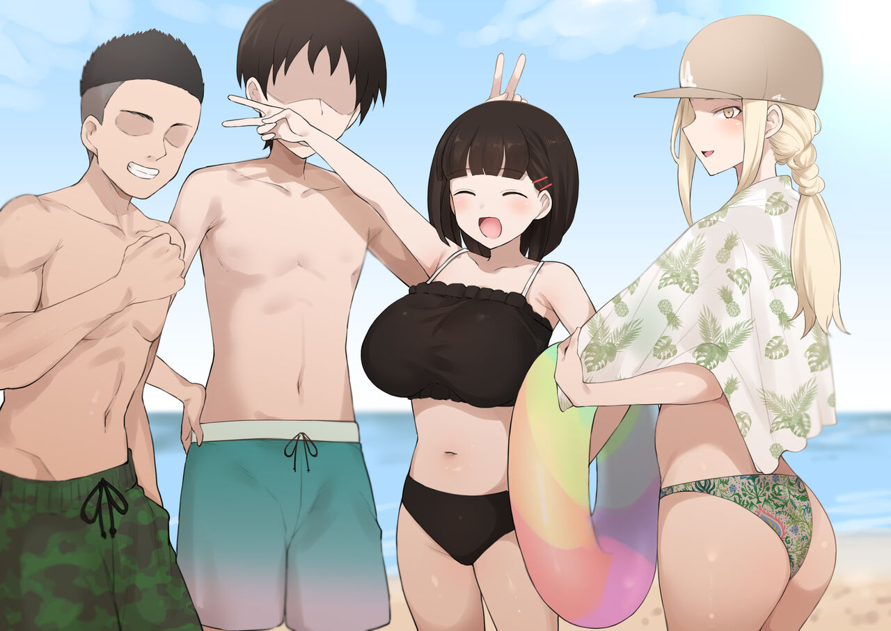 クラスの仲良し男女で海→解散して夜は別の男と本気交尾NTR♥ page 1 full