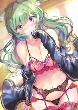 Skeb Irai Lingerie Ryokuhatsu Mitsune Musume