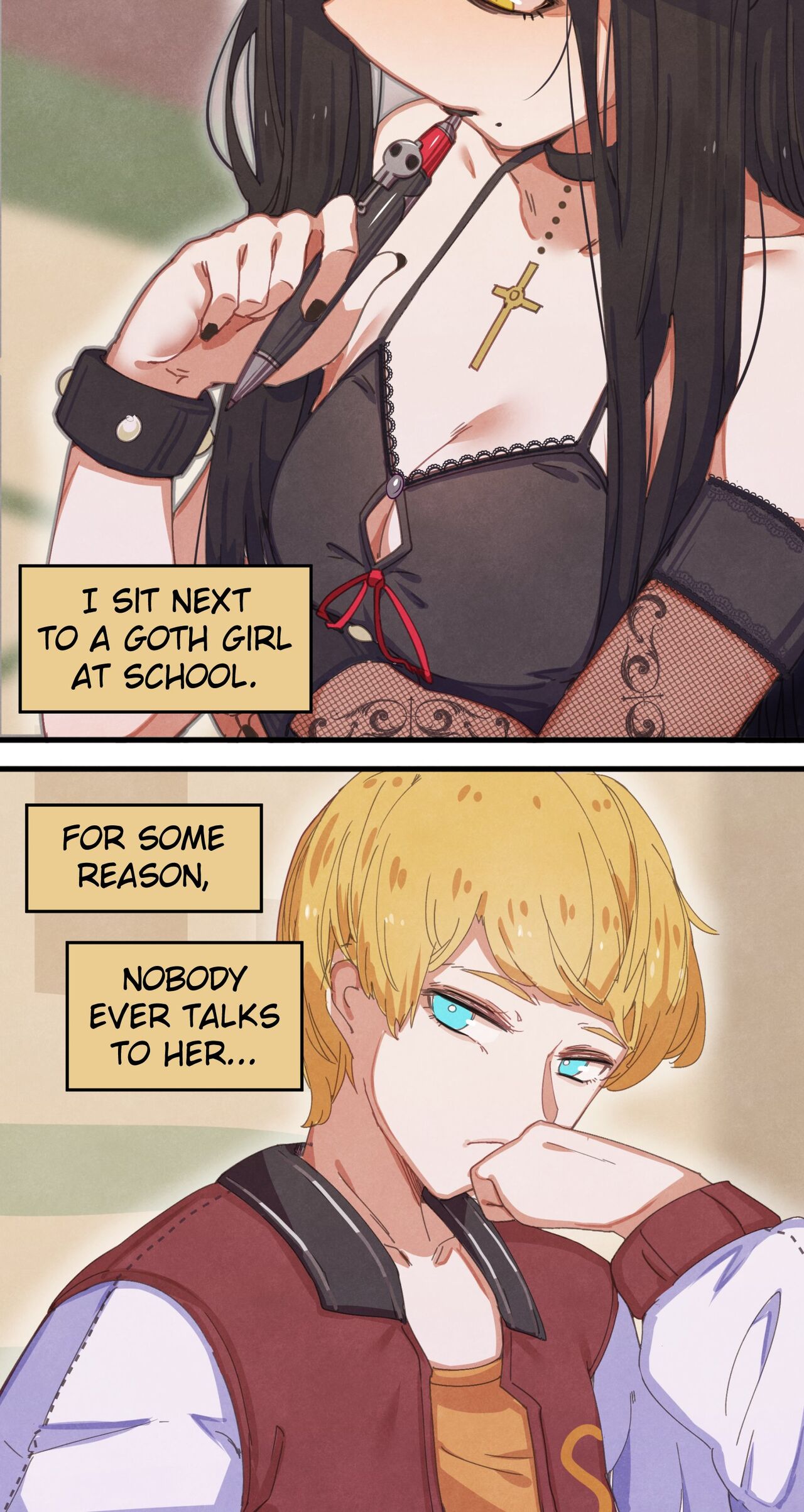 The Goth Girl and the Jock page 1 full