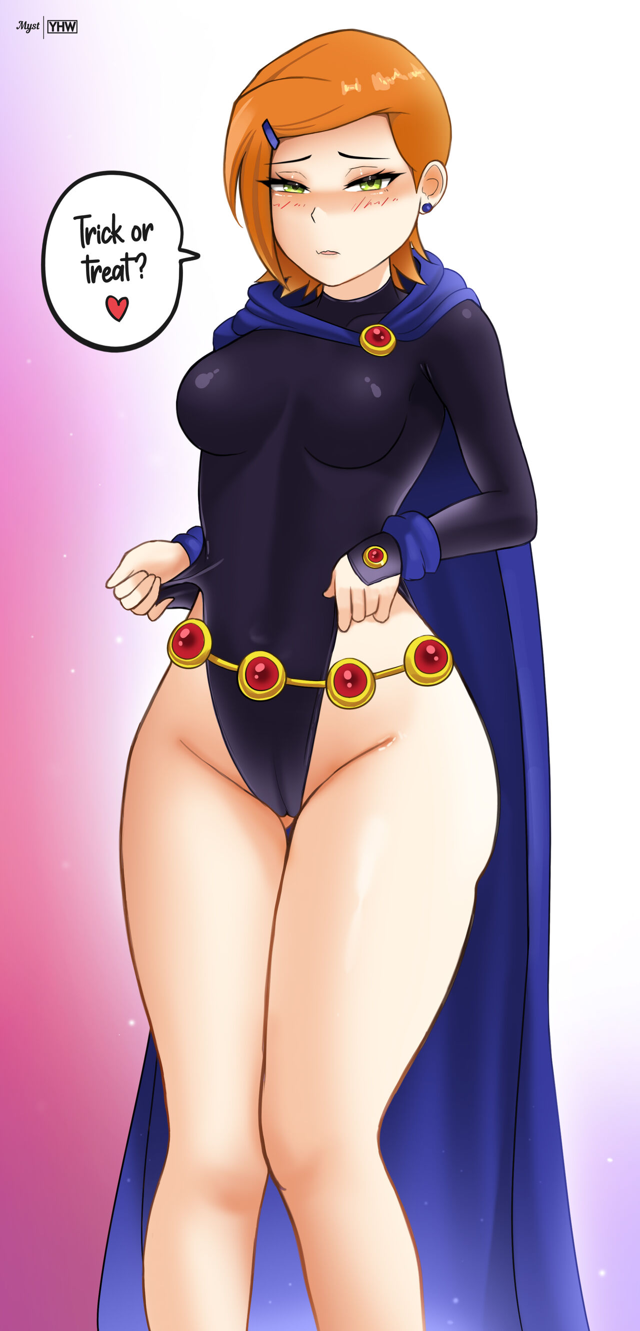 Gwen Tennyson Wearing Raven's Outfit page 1 full