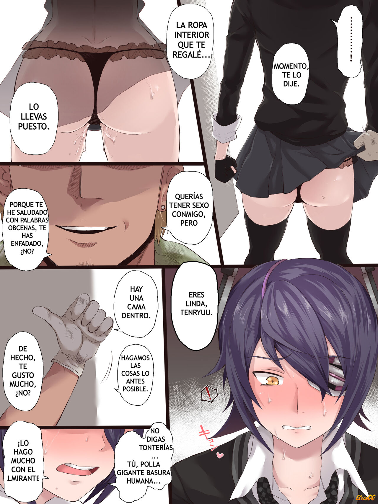Teitoku ga Shiranai Tokoro de Yarichin Seibishi to no Uwaki Sex ni Dohamari Shita KanColle no Tenryuu | While admiral doesn't know it, Tenryuu is having NTR sex with an engineer. page 2 full