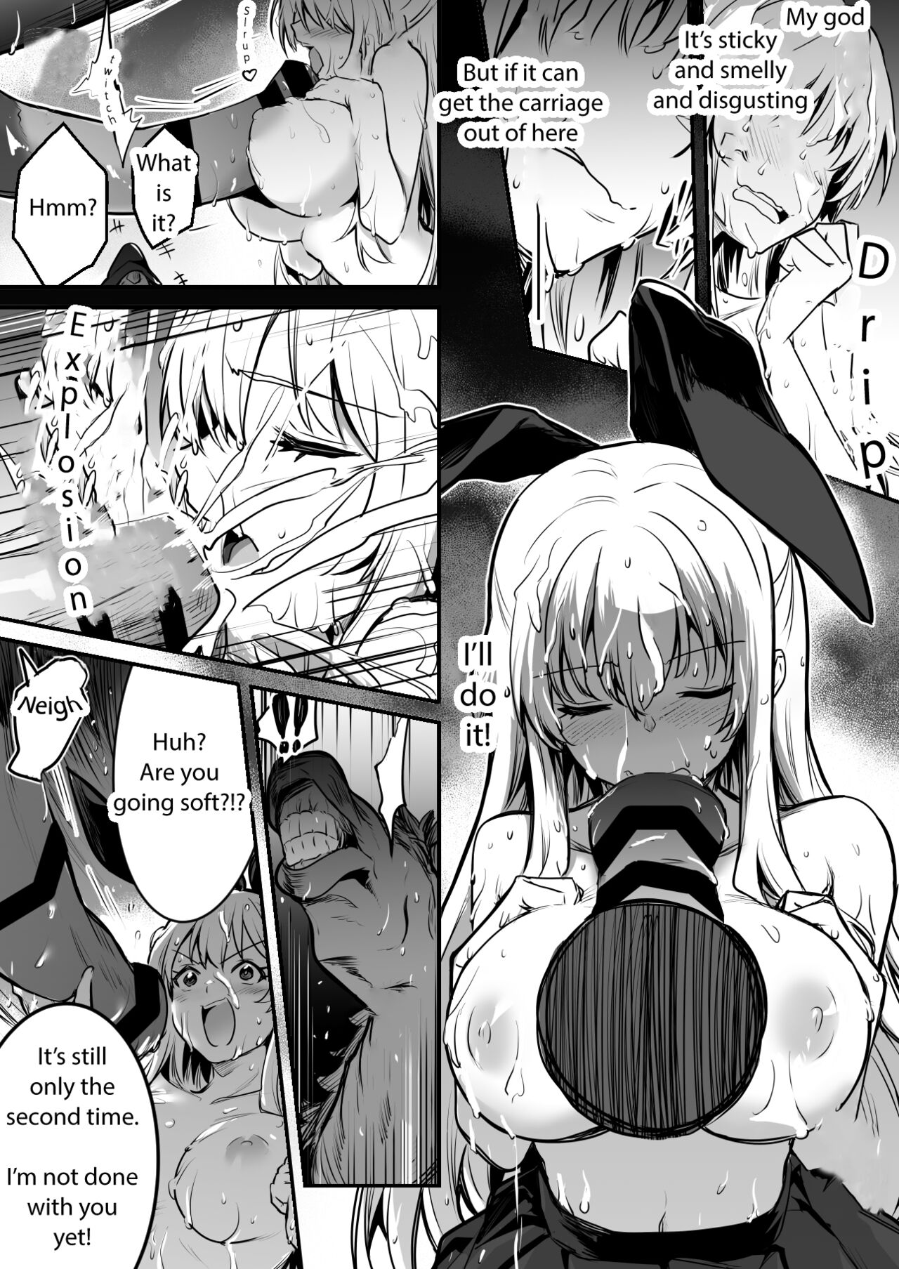 Adventure-chan helps the lustful horse cum so he'll carry her away page 4 full