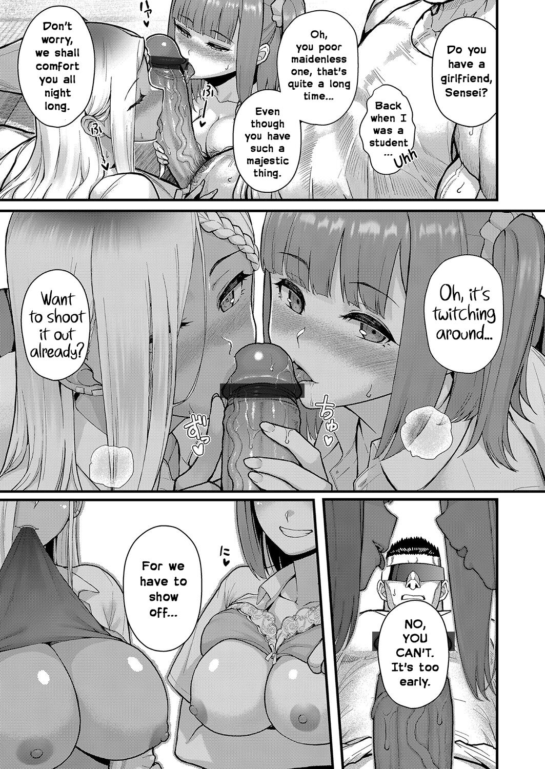 Two-Colored × Too Cheerful 〜 Part 2 | Futairo × Yuugi 〜 Mimi o Nurasu Inbina Duetto wa Shou Akuma-tachi no Wana 〜 Kouhen page 9 full