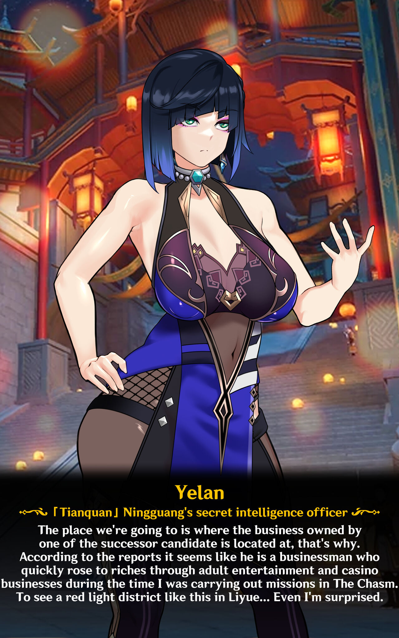 《TEYVAT BITCHES》 Yelan Part1 page 9 full