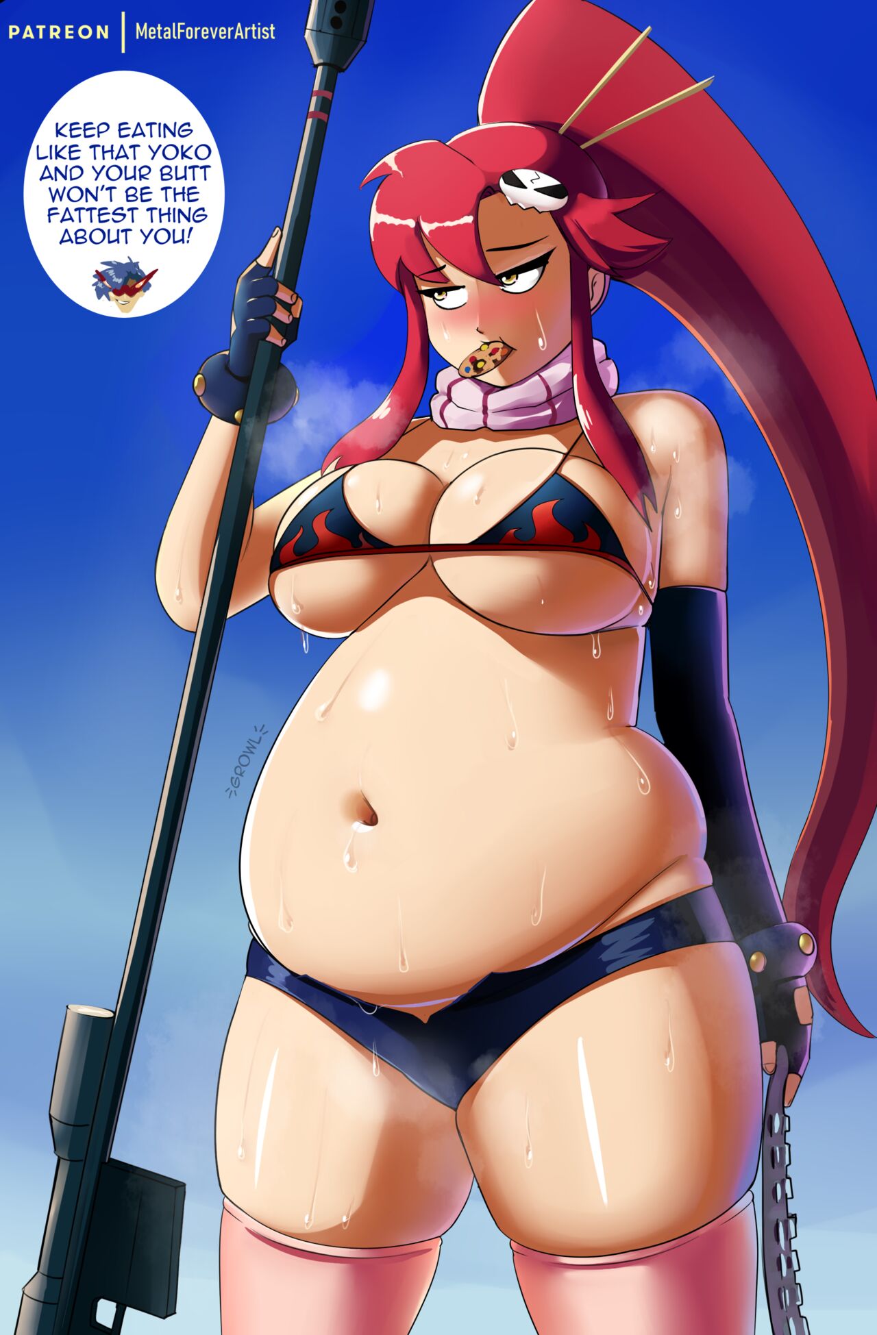 Plump Yoko + Fatter, Preg, Stuffed & Sweaty Alts page 6 full