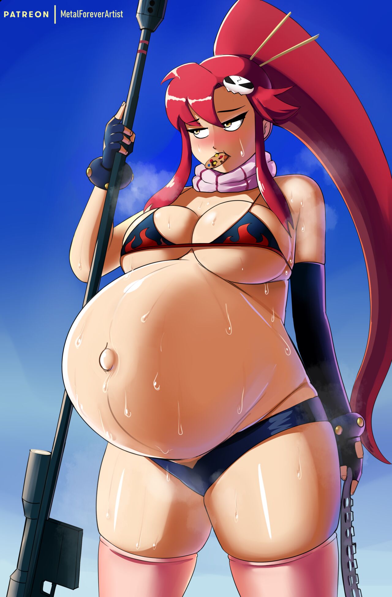 Plump Yoko + Fatter, Preg, Stuffed & Sweaty Alts page 8 full