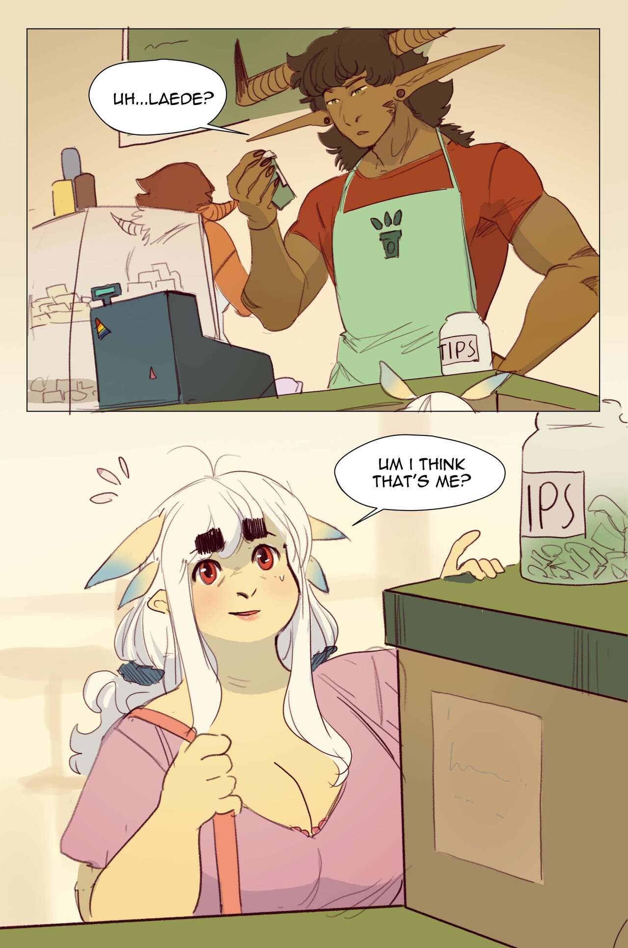 Modern AU - Kaede and Kor page 1 full
