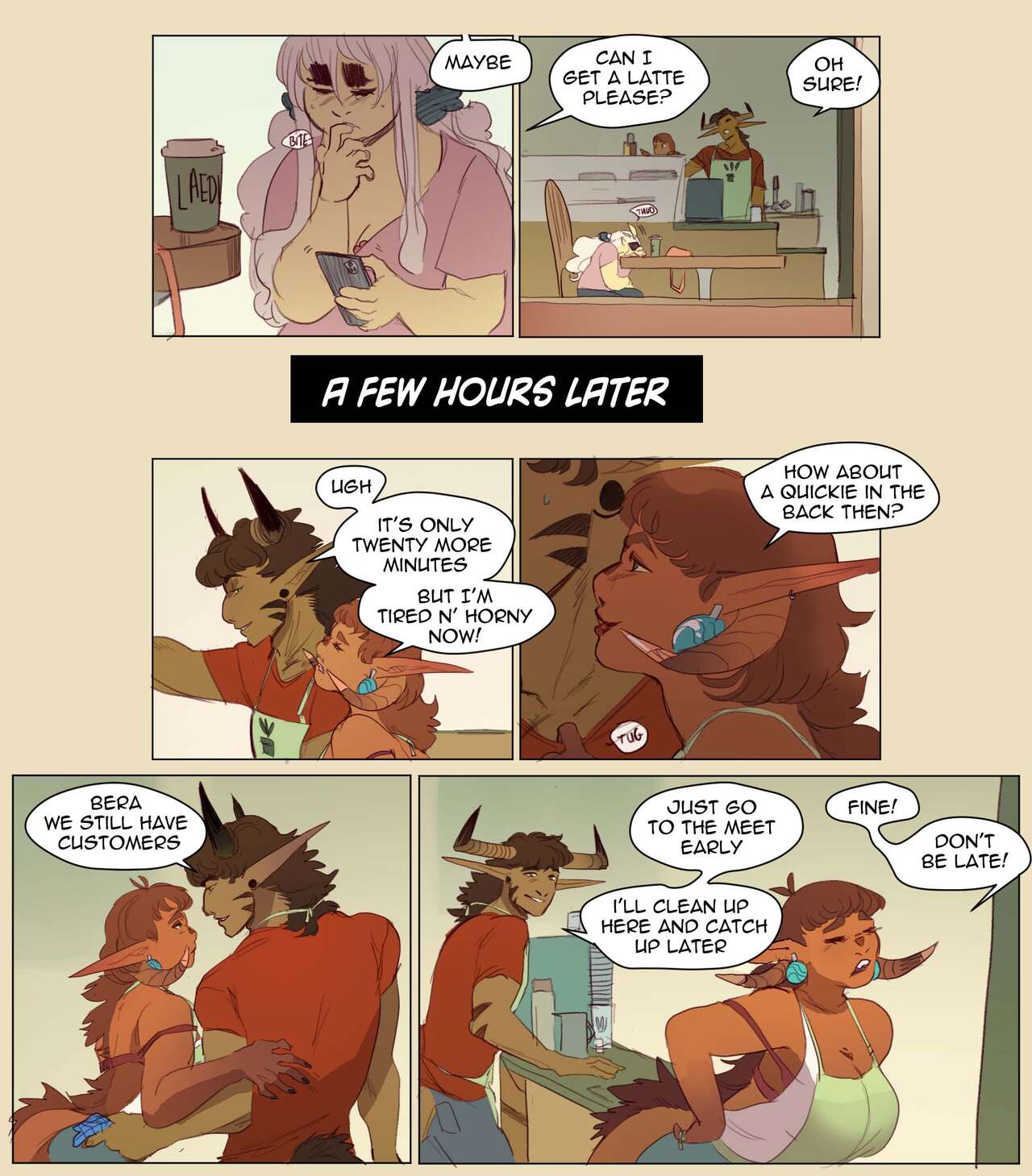 Modern AU - Kaede and Kor page 4 full