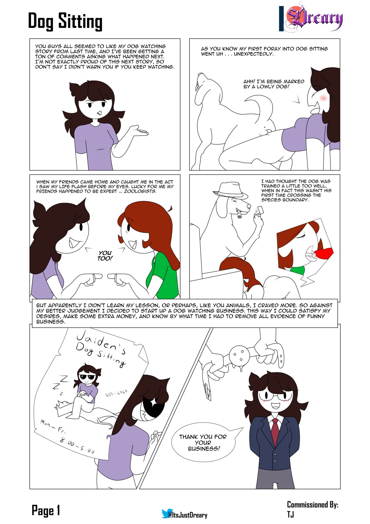 Jaiden Animations Dog Days 2 page 1 full