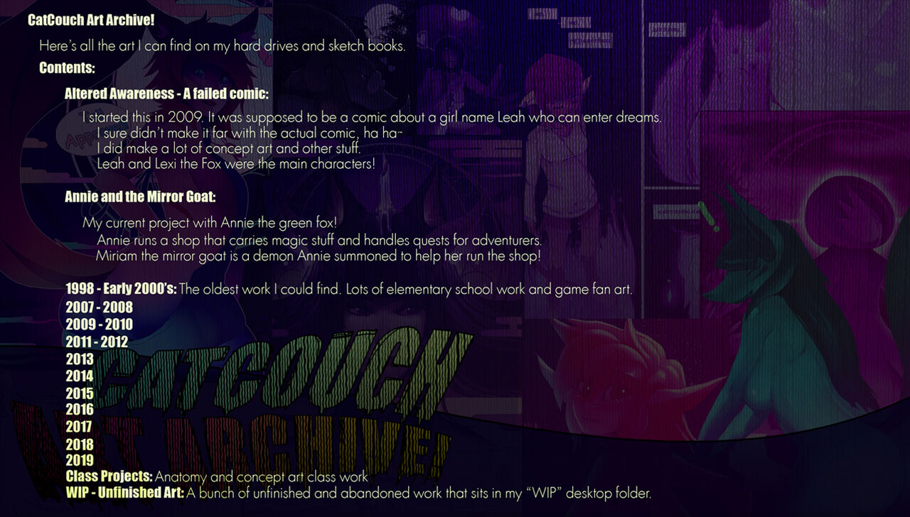 Catcouch Art Archive! 1998-2000 & 2007-2019 Part 1 page 2 full
