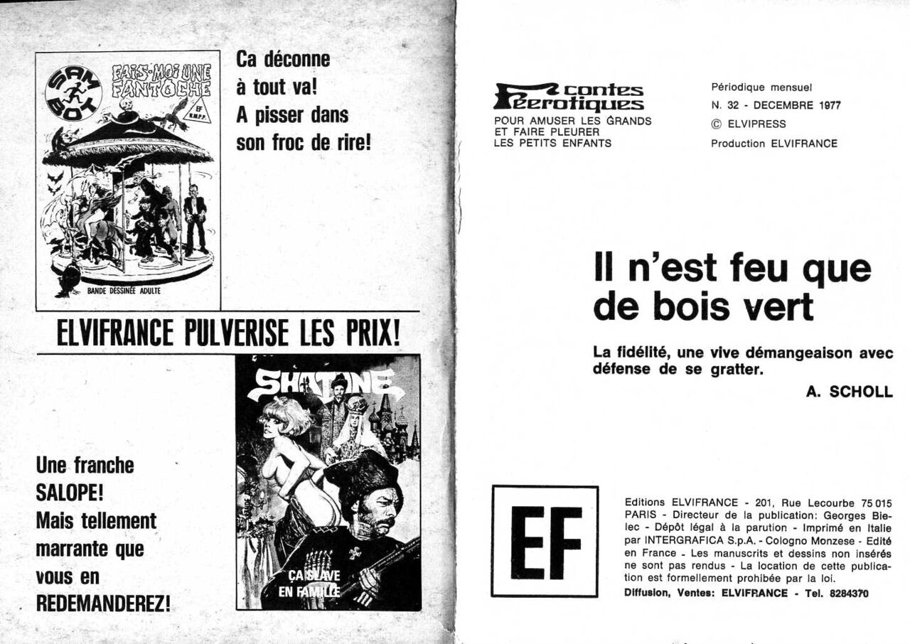 Elvifrance - Contes féérotiques 32 - Il n'est feu que de bois vert page 2 full