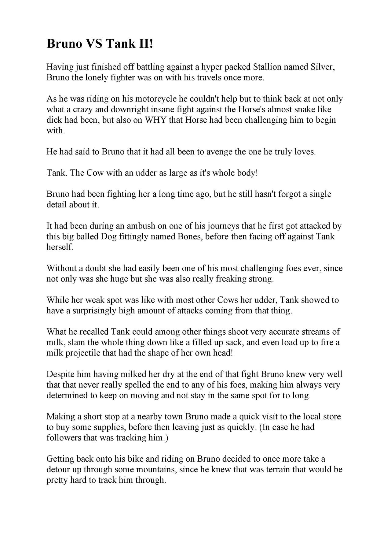 Bruno VS Tank! page 1 full