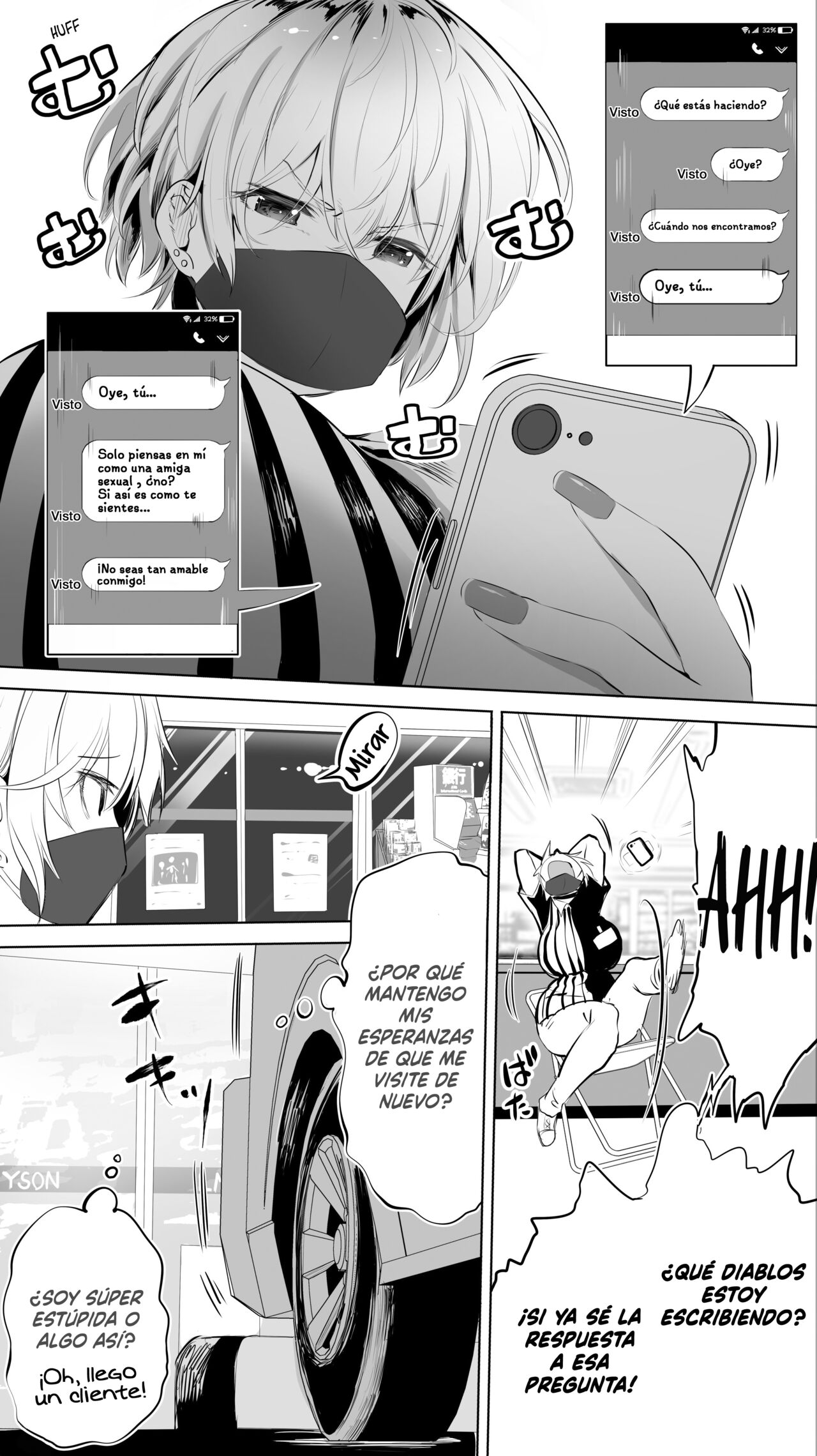 Jimoto no Hame Tomo. "Shin'ya no konbini ten'in A" | La Amiga Sexual de mi Ciudad Natal. "El Caso de la Empleada A de la Tienda en el Turno de Noche" page 7 full