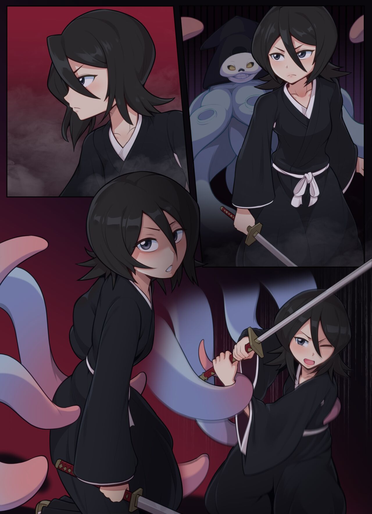 Rukia attacked by tentacles page 7 full