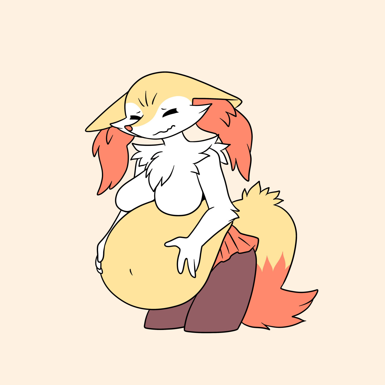 Pompuffy - Braixen Pregnant Belly Sequence page 3 full