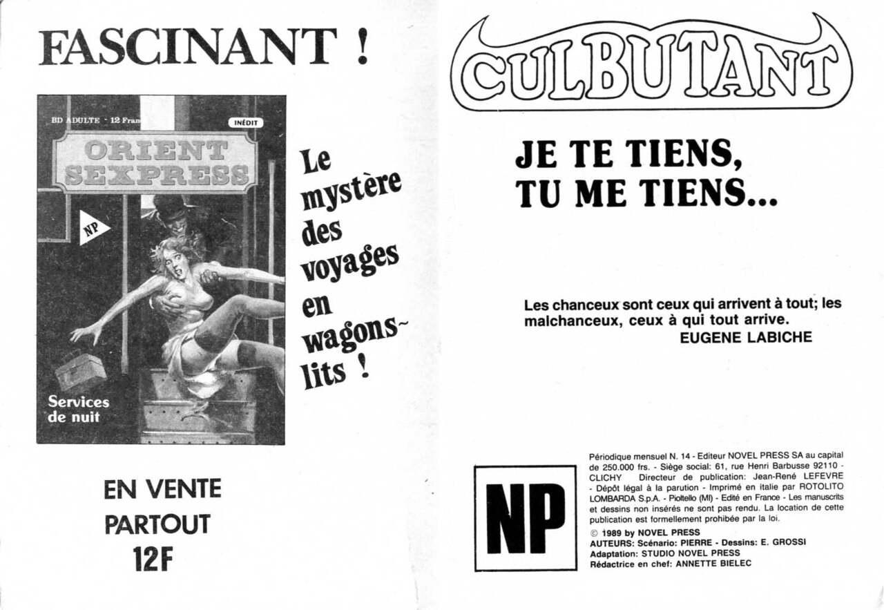 PFA - Novel press - Culbutant #14 Je te tiens, tu me tiens ... page 2 full