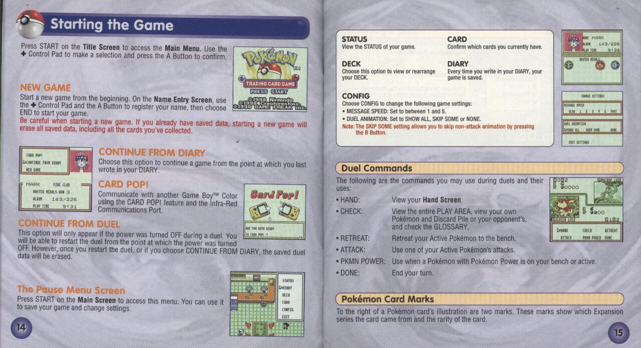 Pokemon Trading Card Game  Gameboy Manual + Strategy Guide page 8 full