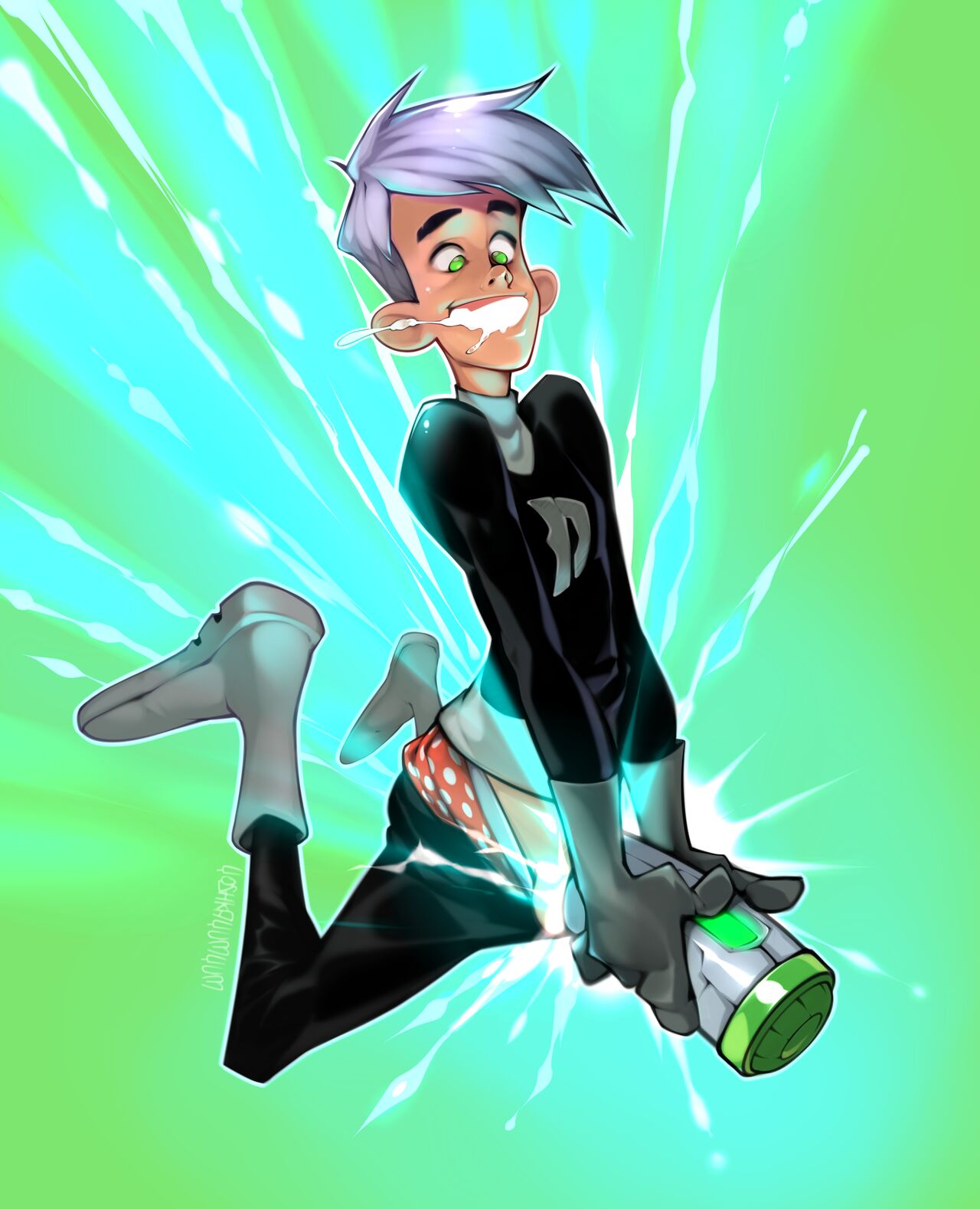 Yoshka Danny phantom and spider man and deadpool art page 1 full