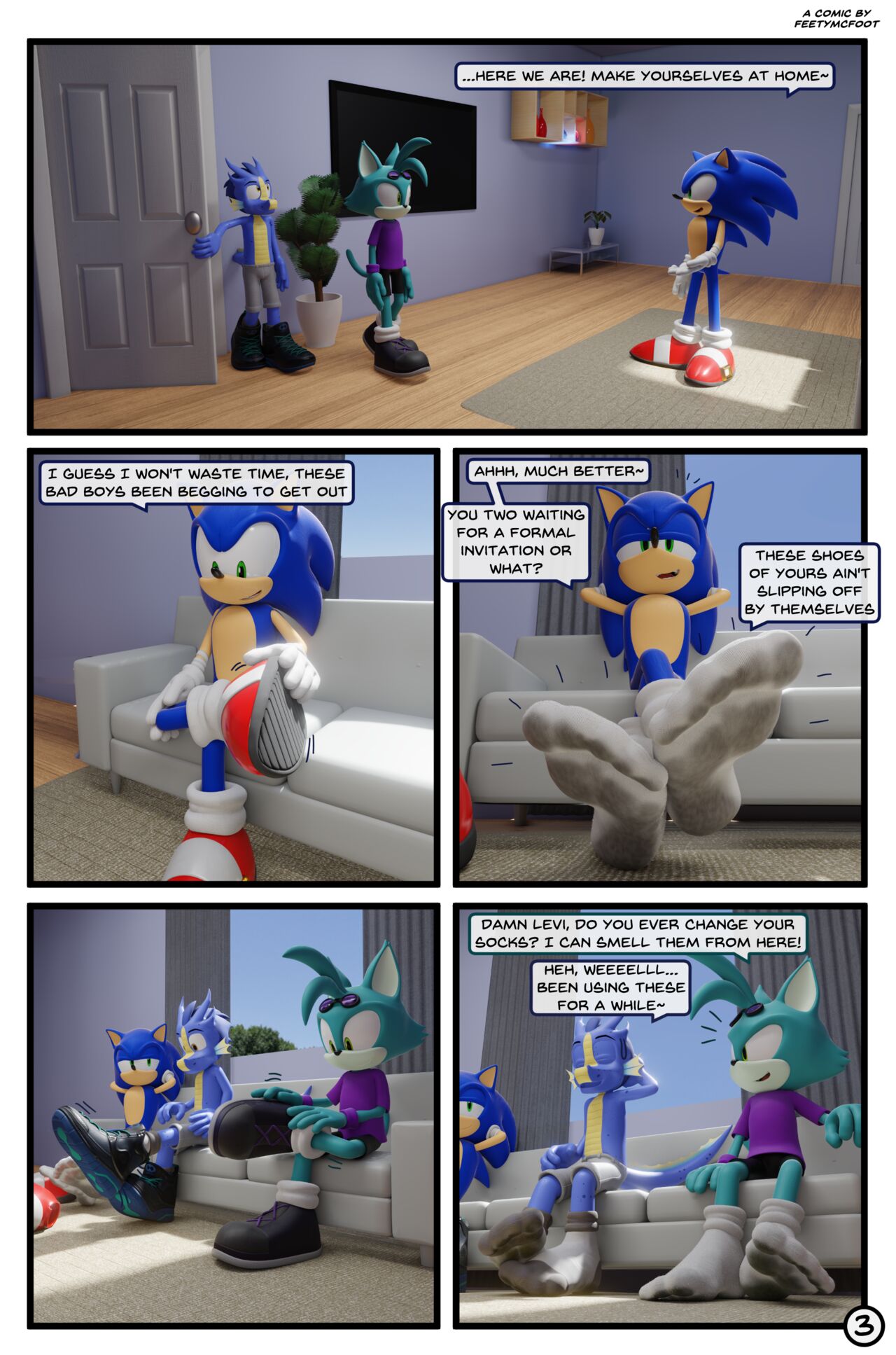 Sonic's Sock Party page 3 full