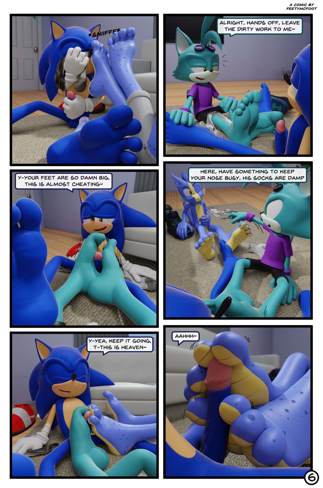 Sonic's Sock Party page 6 full
