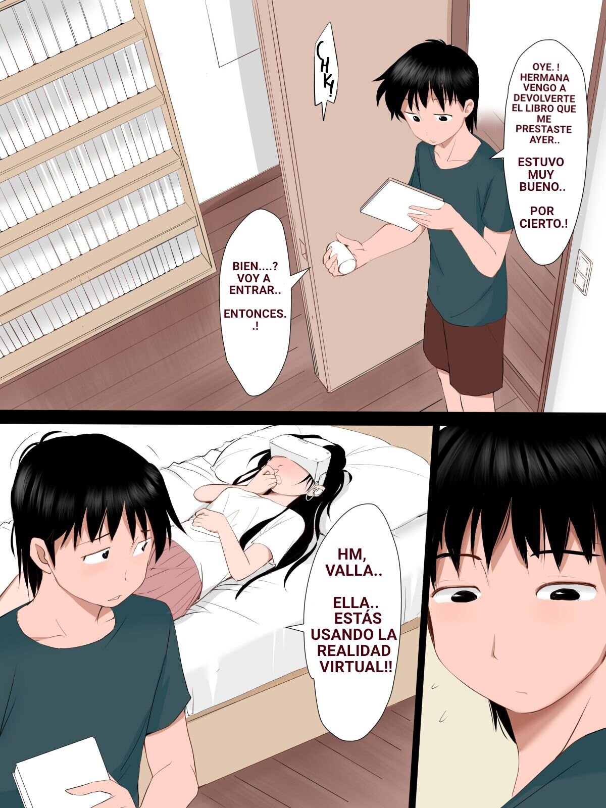 Heya ni Ani ga Iru Koto o Shirazu VR Onanie o Suru Imouto no Ohanashi page 1 full