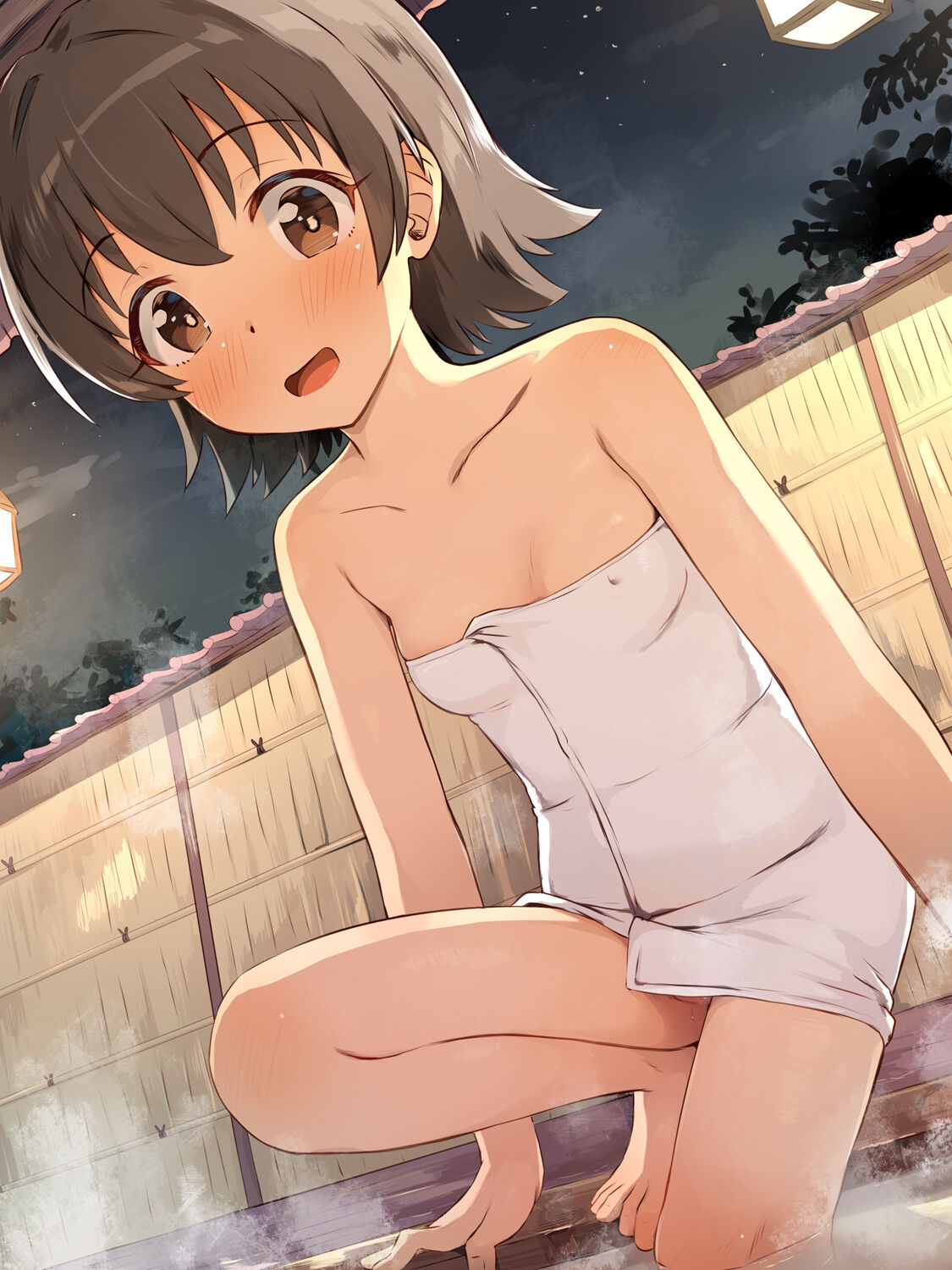 温泉に入っていたら、まさかクラスメイトの赤城みりあがいた。 ので洗いっこをする子供たち page 2 full