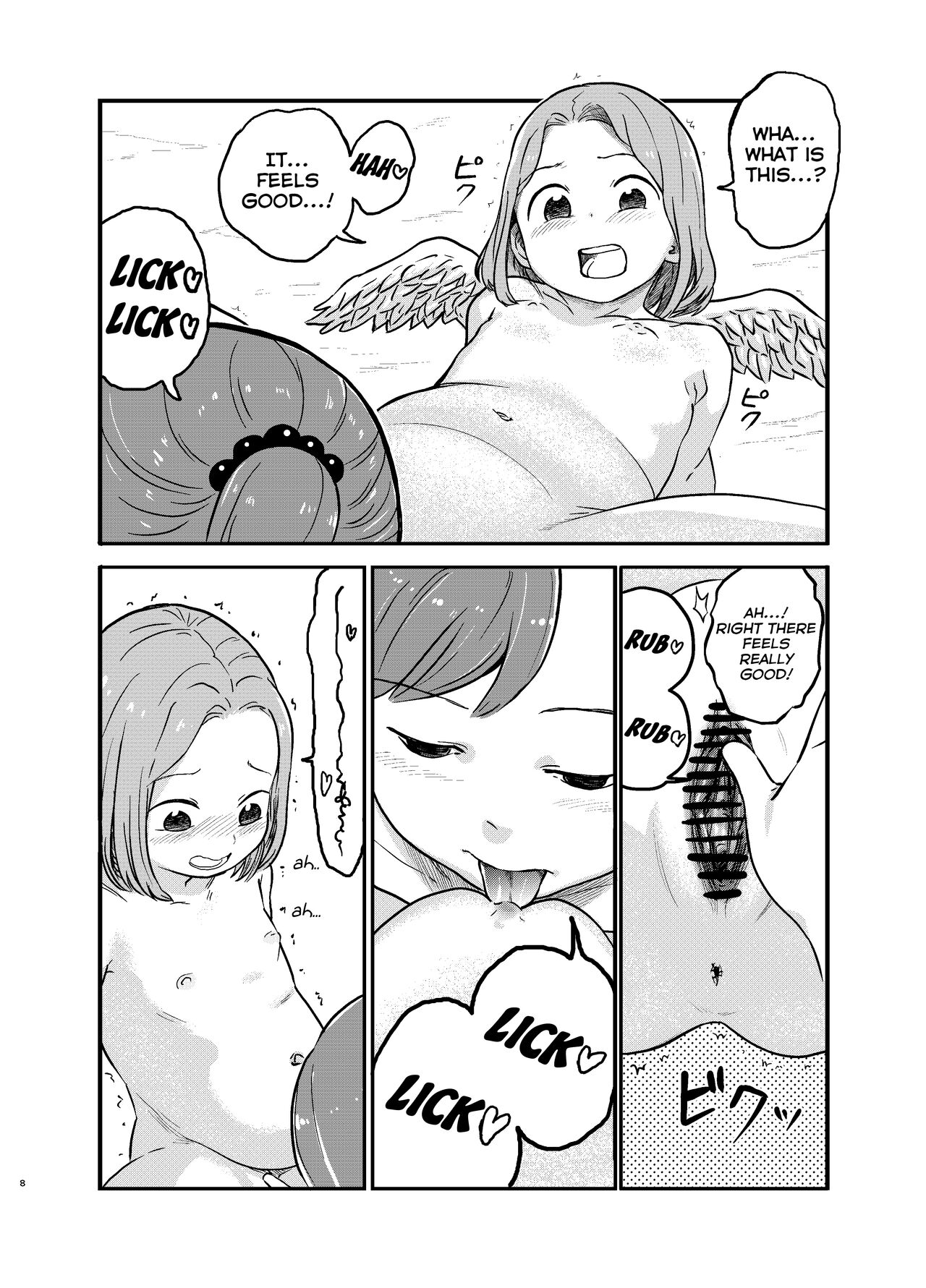 Yuri Tenshi no Futari ga Ecchi na Koto o Suru Manga | A Manga Where Two Lesbian Angels Do Lewd Things Together page 8 full