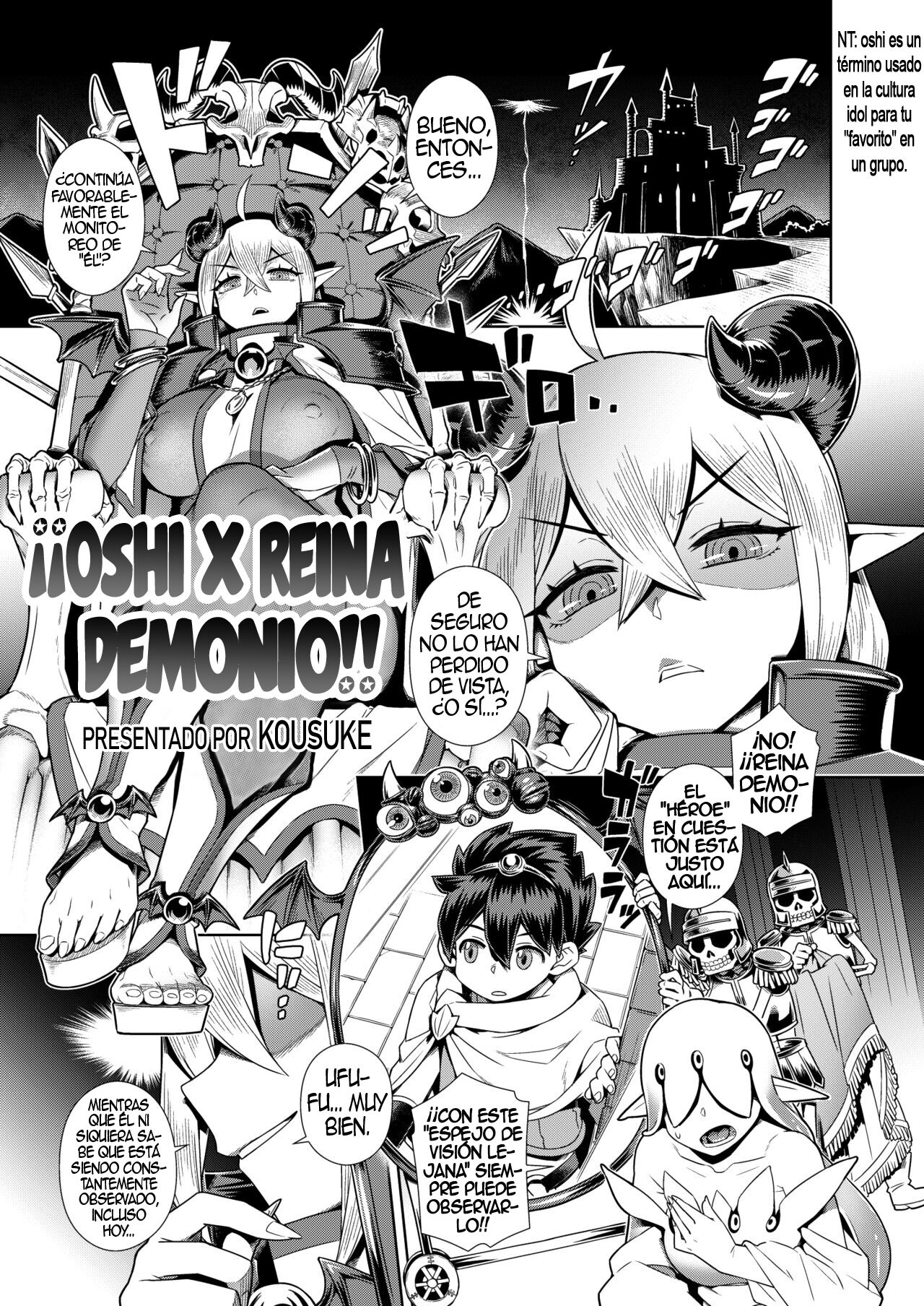 Oshi X Demon Lord!! | ¡¡Oshi X Reina Demonio!! page 1 full