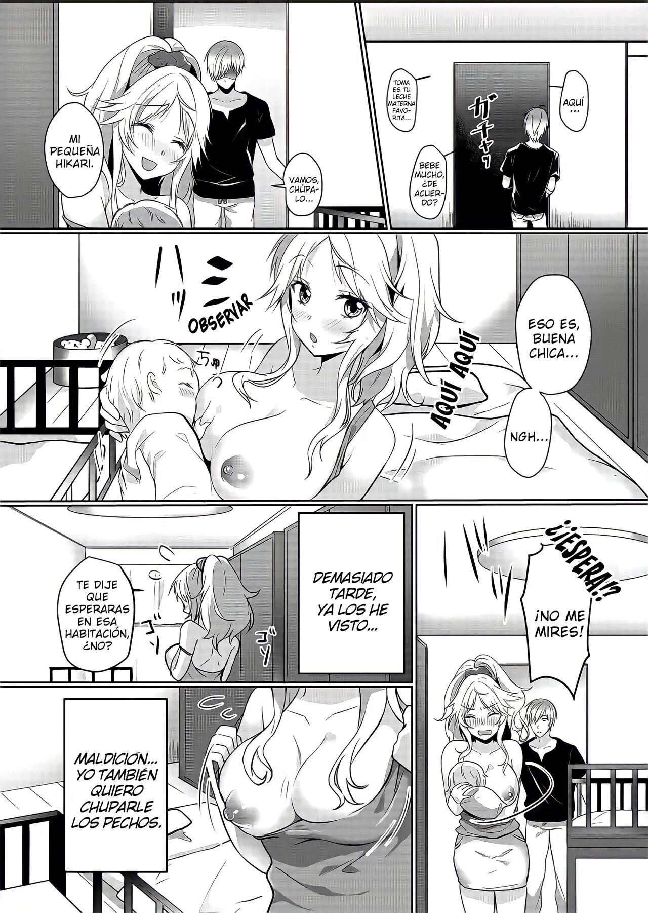 Junyuuchuu no Yanmama ni Pakopako Tanetsuke!! ~ Sonna ni Dasaretara Milk ga Afurechau! 1 | ¡Programa de Masturbación de una Mamá Gyaru Sexualmente Frustrada! - Capítulo 1 page 7 full