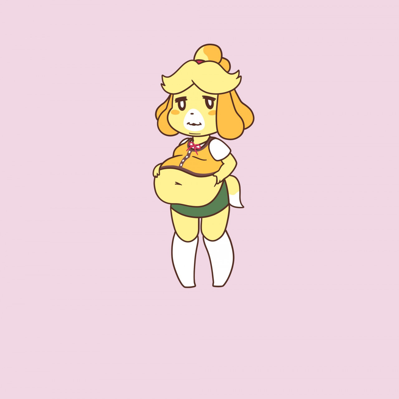 Pompuffy - Animal Crossing Isabelle Weight Gain Sequence 2 page 3 full