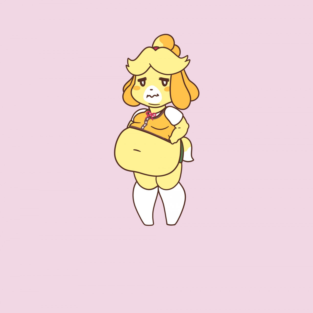 Pompuffy - Animal Crossing Isabelle Weight Gain Sequence 2 page 4 full