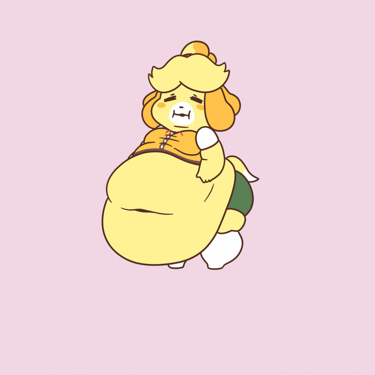 Pompuffy - Animal Crossing Isabelle Weight Gain Sequence 2 page 7 full