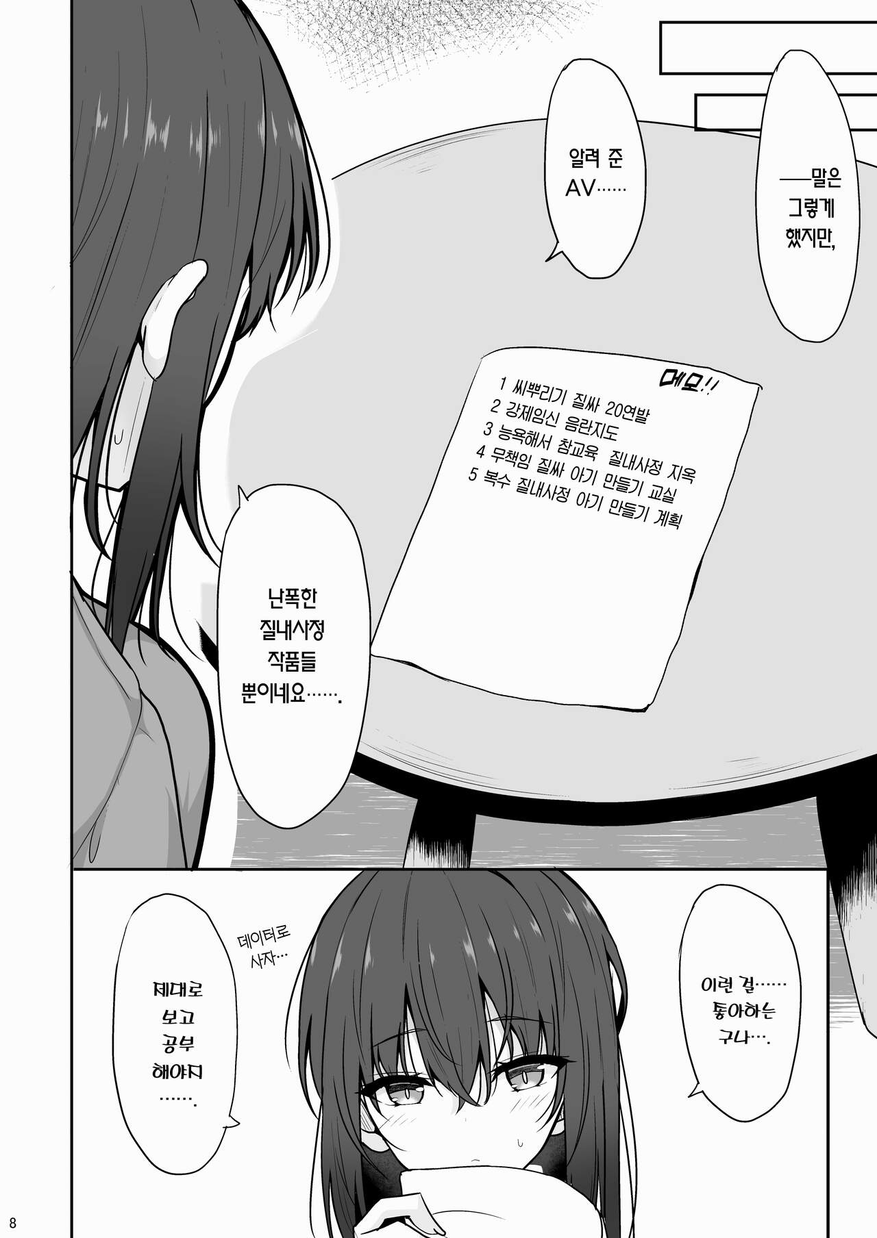 Otonashii Kanojo ga AV Satsuei Gokko de Nakadashi ga Daisuki na Dosukebe ni Naru made | 조신한 그녀가 AV촬영 놀이로 질내사정에 푹 빠진 씹변태가 되기까지 page 7 full