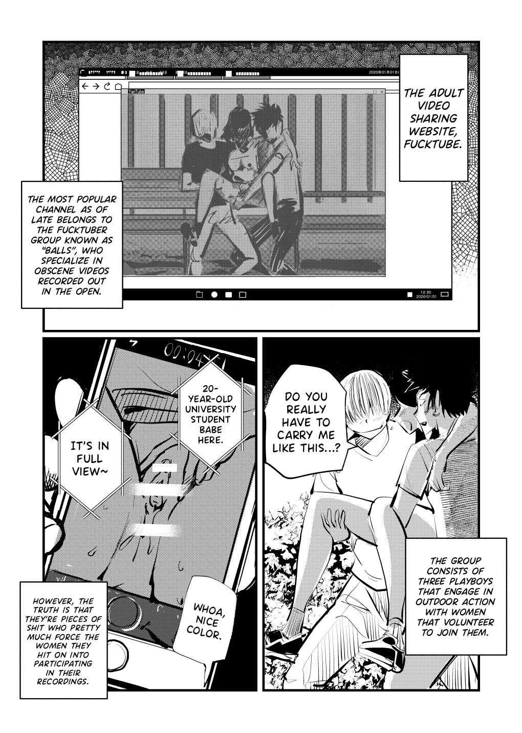 Inran Joshi Ga Modaenagara Kintama Ijimetemita page 1 full