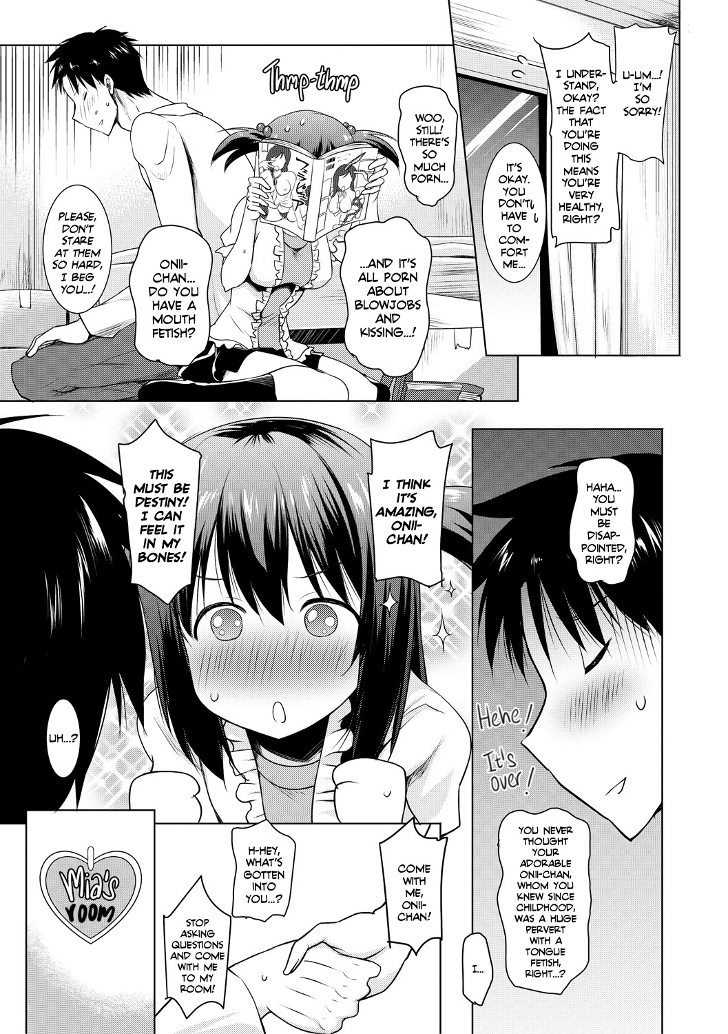 I Can't Live Without My Little Sister's Tongue Chapter 01-02 + Secret Baby-making Sex with a Big-titted Mother and Daughter! page 9 full