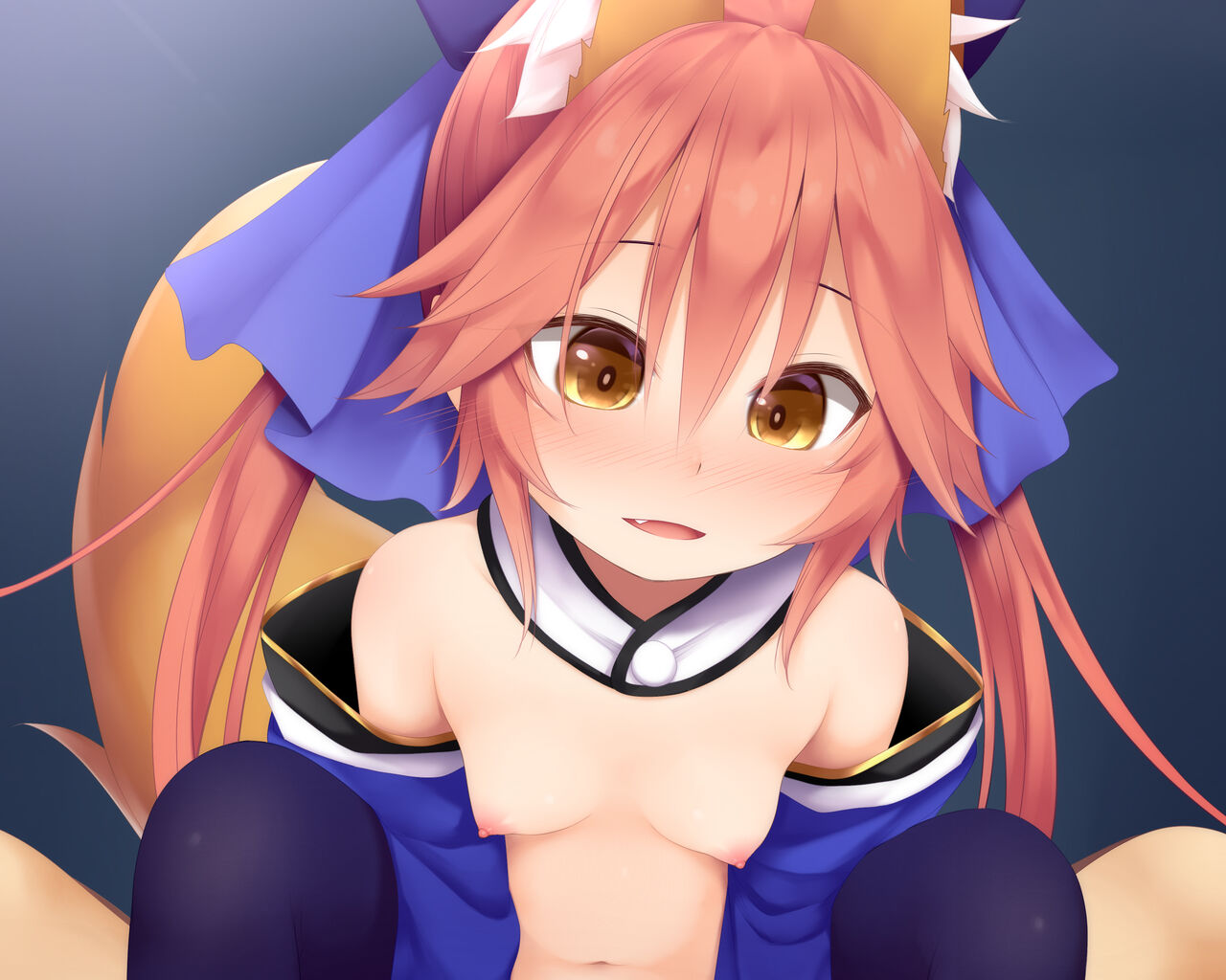 半脱ぎのロリ玉藻ちゃんとえっちな事をする日 page 1 full