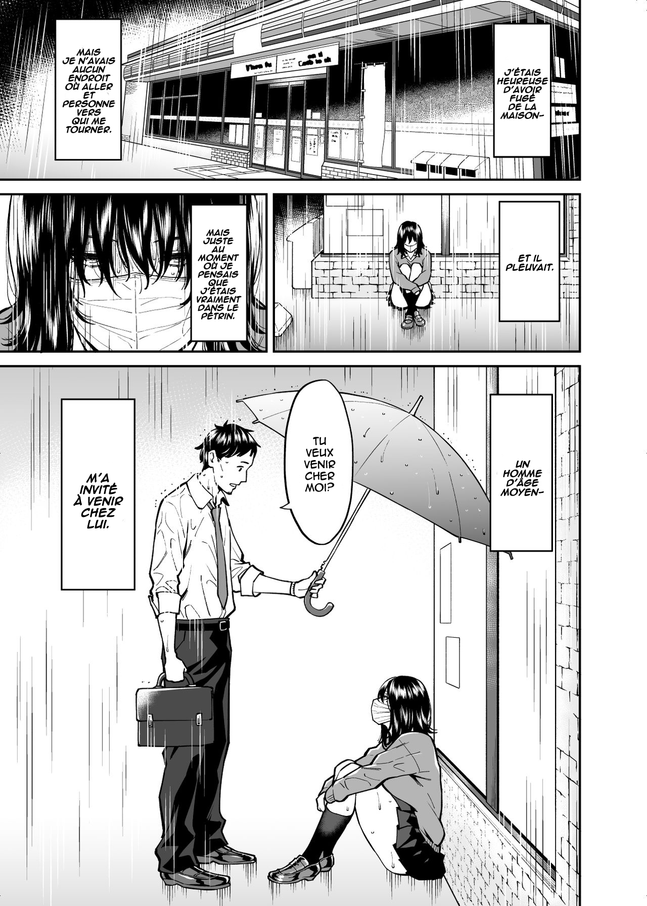 Hirowareta Onnanoko to Oji-san no Hanashi | The Runaway And The Middle-Aged Man page 2 full
